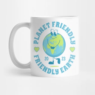 Planet friendly. Friendly Earth. Green culture Mug